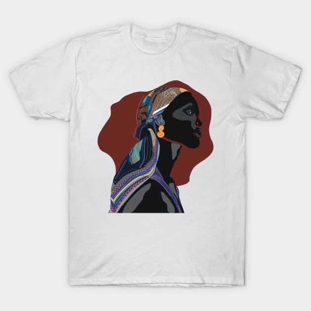 African woman art T-Shirt by Brooke Danaher Art 